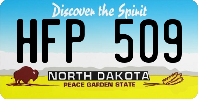 ND license plate HFP509