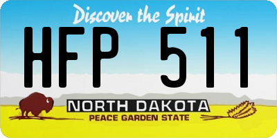 ND license plate HFP511