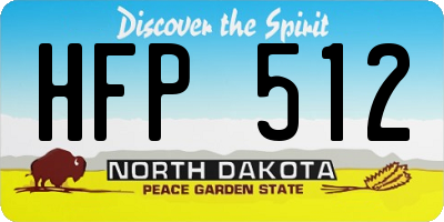 ND license plate HFP512