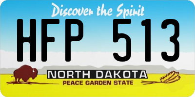 ND license plate HFP513