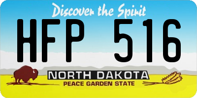 ND license plate HFP516