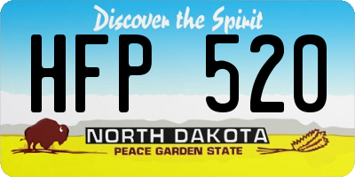 ND license plate HFP520