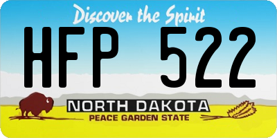 ND license plate HFP522