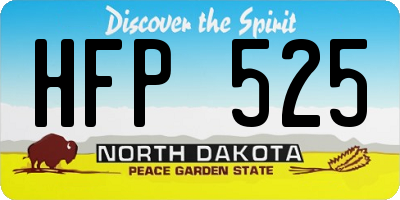 ND license plate HFP525