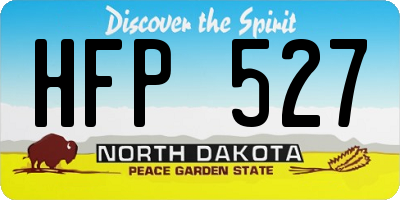 ND license plate HFP527