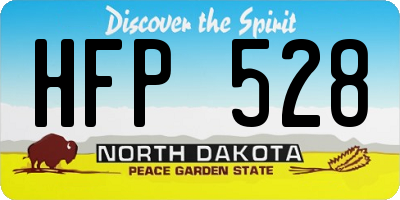 ND license plate HFP528