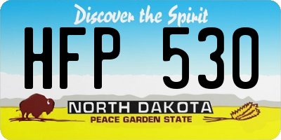 ND license plate HFP530