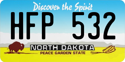 ND license plate HFP532