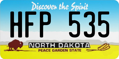 ND license plate HFP535