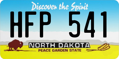 ND license plate HFP541