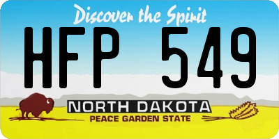 ND license plate HFP549