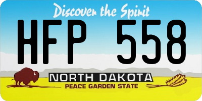 ND license plate HFP558