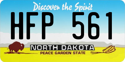 ND license plate HFP561