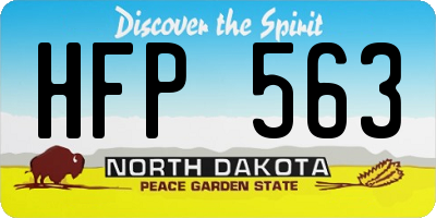 ND license plate HFP563