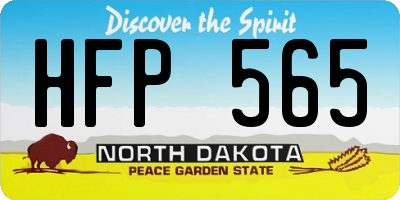 ND license plate HFP565