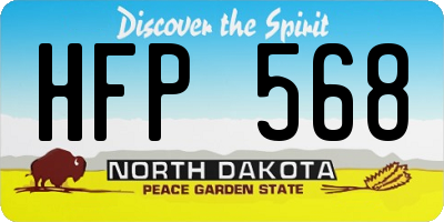 ND license plate HFP568