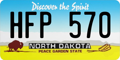ND license plate HFP570