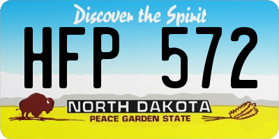 ND license plate HFP572