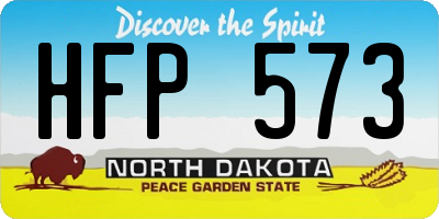 ND license plate HFP573
