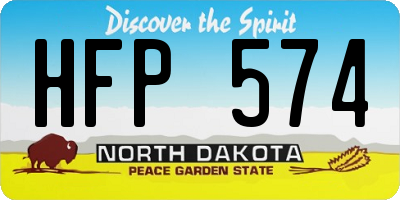 ND license plate HFP574