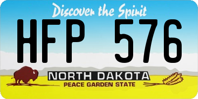 ND license plate HFP576