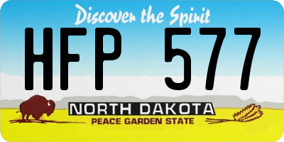 ND license plate HFP577