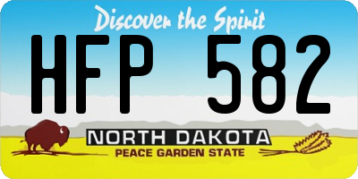 ND license plate HFP582