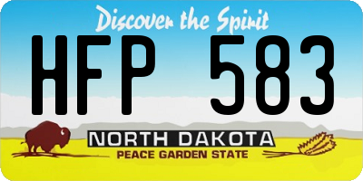 ND license plate HFP583