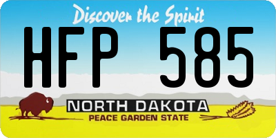 ND license plate HFP585