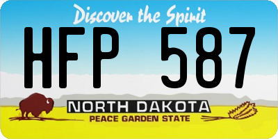 ND license plate HFP587