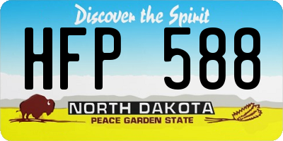 ND license plate HFP588