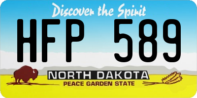 ND license plate HFP589