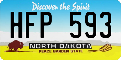 ND license plate HFP593