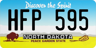 ND license plate HFP595