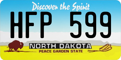 ND license plate HFP599