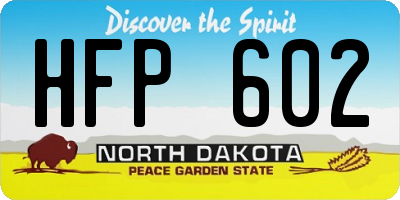 ND license plate HFP602