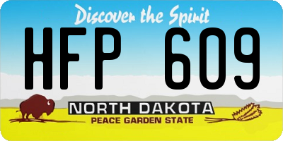 ND license plate HFP609