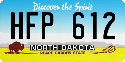 ND license plate HFP612