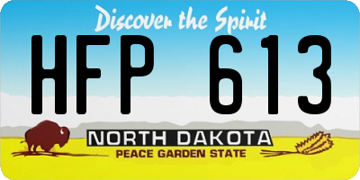 ND license plate HFP613