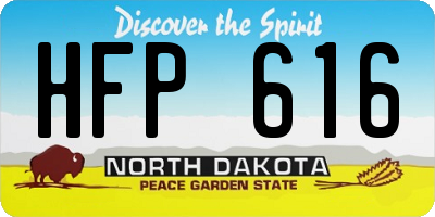 ND license plate HFP616