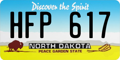 ND license plate HFP617