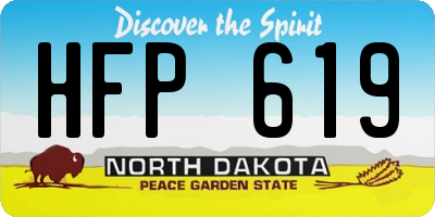 ND license plate HFP619