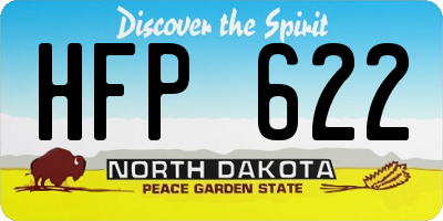 ND license plate HFP622