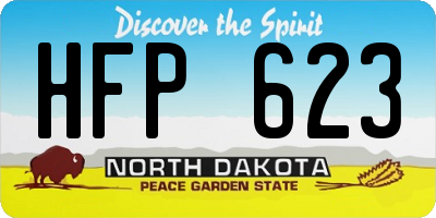 ND license plate HFP623