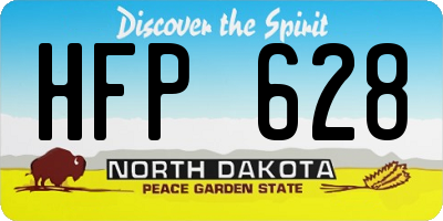 ND license plate HFP628