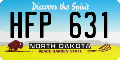 ND license plate HFP631