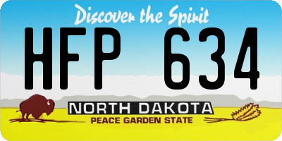 ND license plate HFP634
