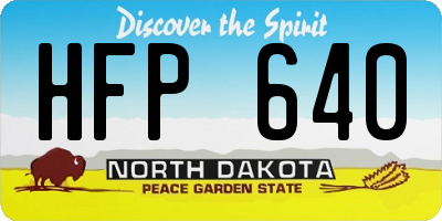 ND license plate HFP640