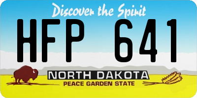 ND license plate HFP641