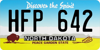 ND license plate HFP642